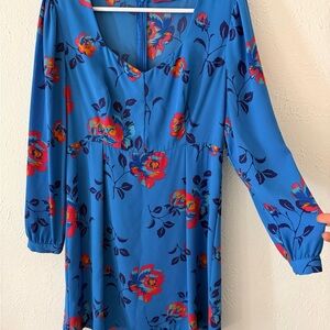 ava Floral Blue Dress